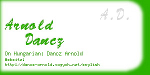 arnold dancz business card